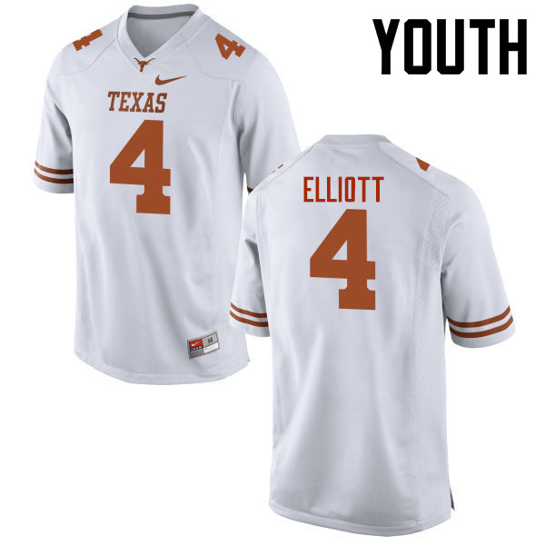 Youth #4 DeShon Elliott Texas Longhorns College Football Jerseys-White